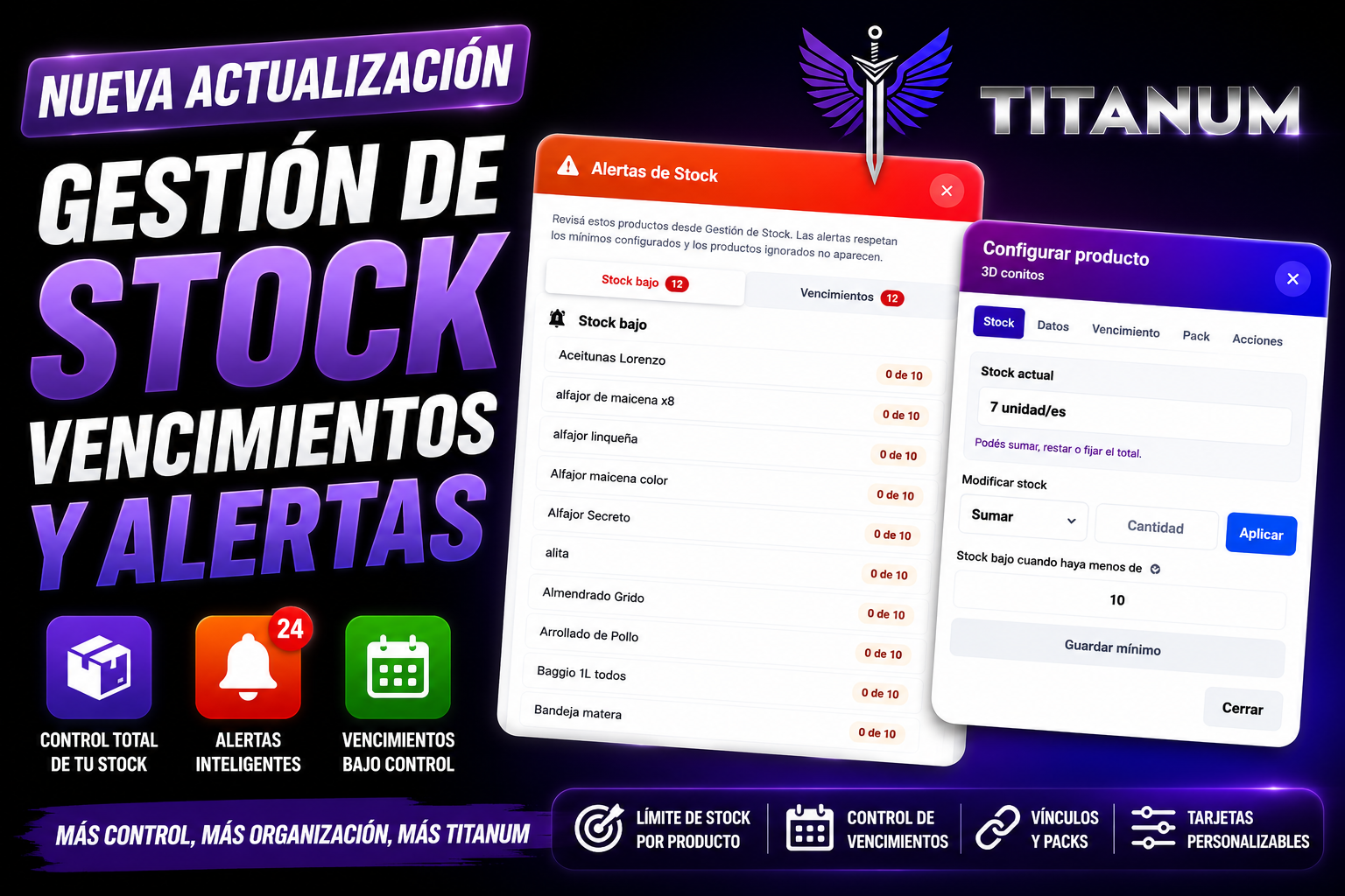 Nueva Gestión de Stock, Vencimientos y Alertas  Otras buenas opciones: